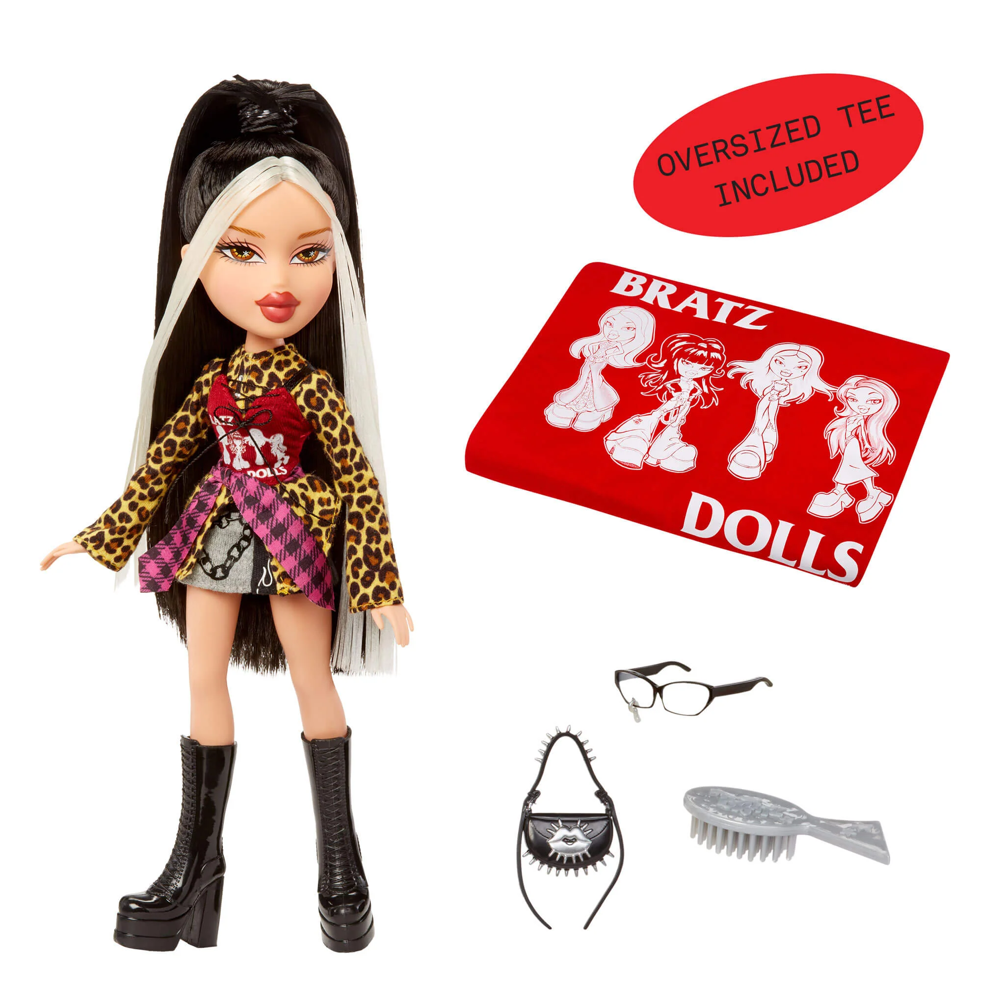 Bratz Stylin' Jade Fashion Doll with Customizable T-Shirt for You and Accessories