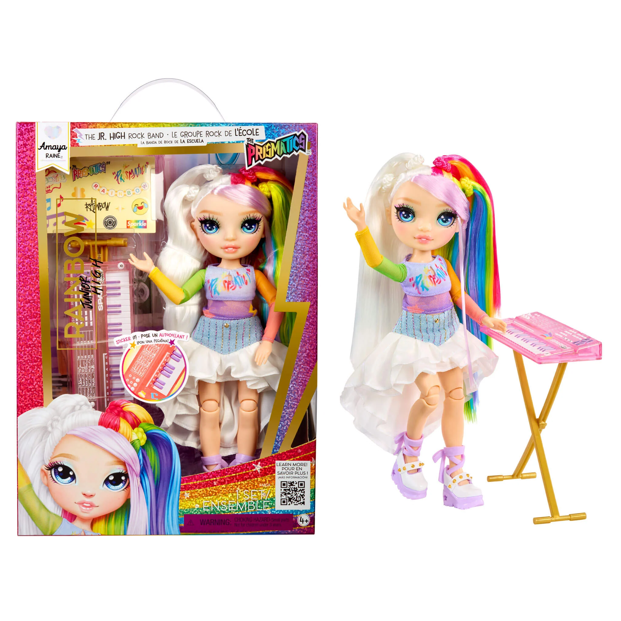 Rainbow High Jr High Rock Band - Amaya, Rainbow  9” Fashion Doll