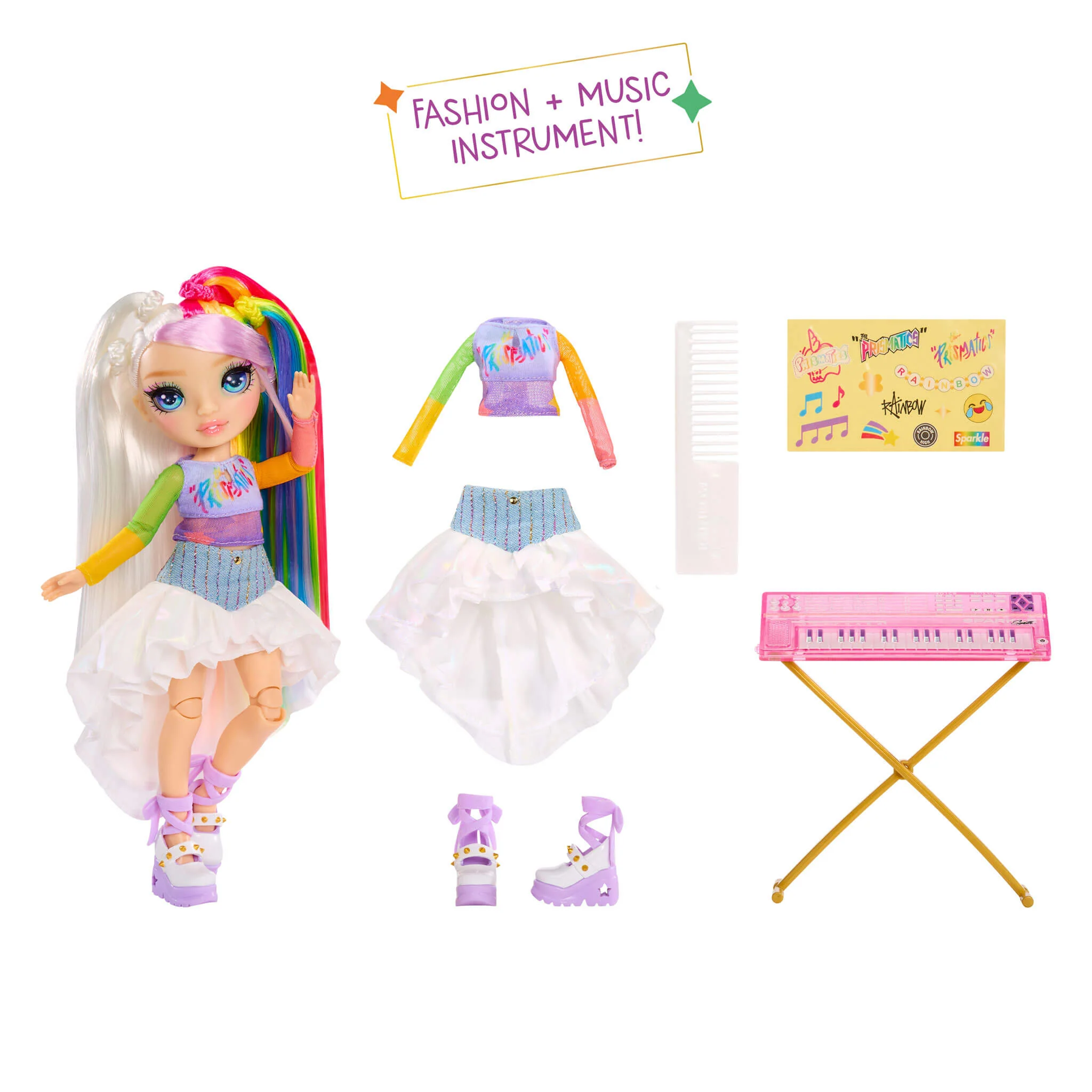 Rainbow High Jr High Rock Band - Amaya, Rainbow  9” Fashion Doll