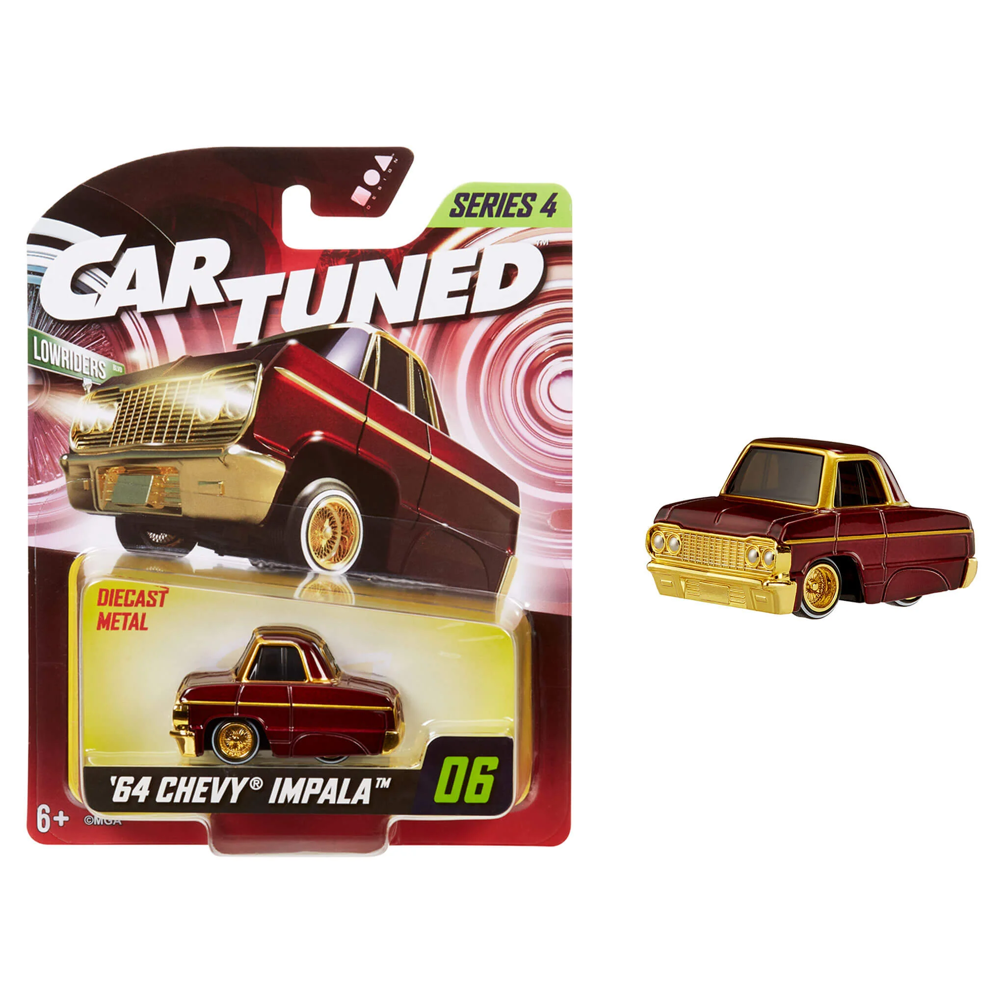 CarTuned Series 4 - 1964 Chevy Impala (Lowrider) - Brandywine Diecast Vehicle