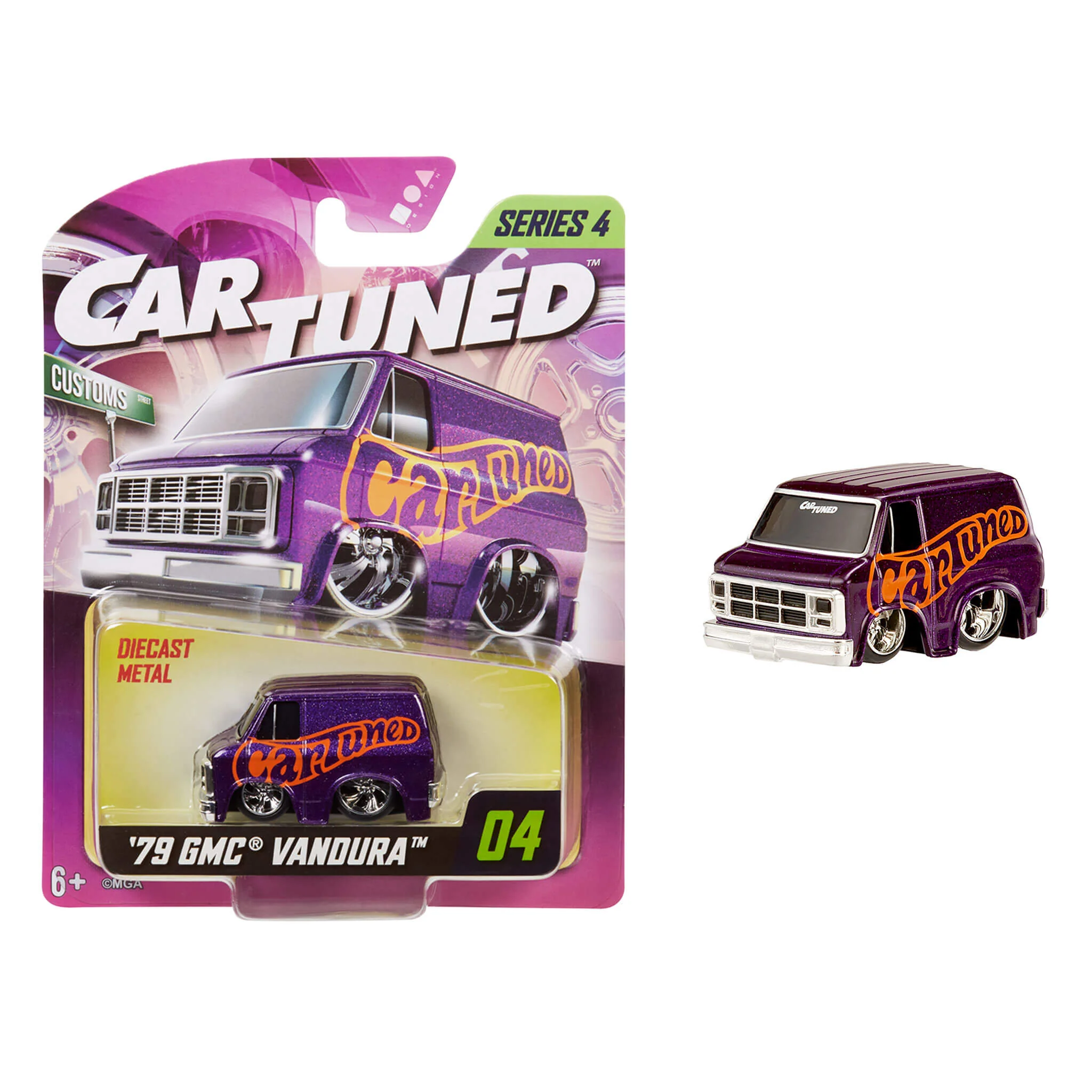 CarTuned Series 4 - 1979 GMC Vandura (Custom) - Kandy Magenta Diecast Vehicle