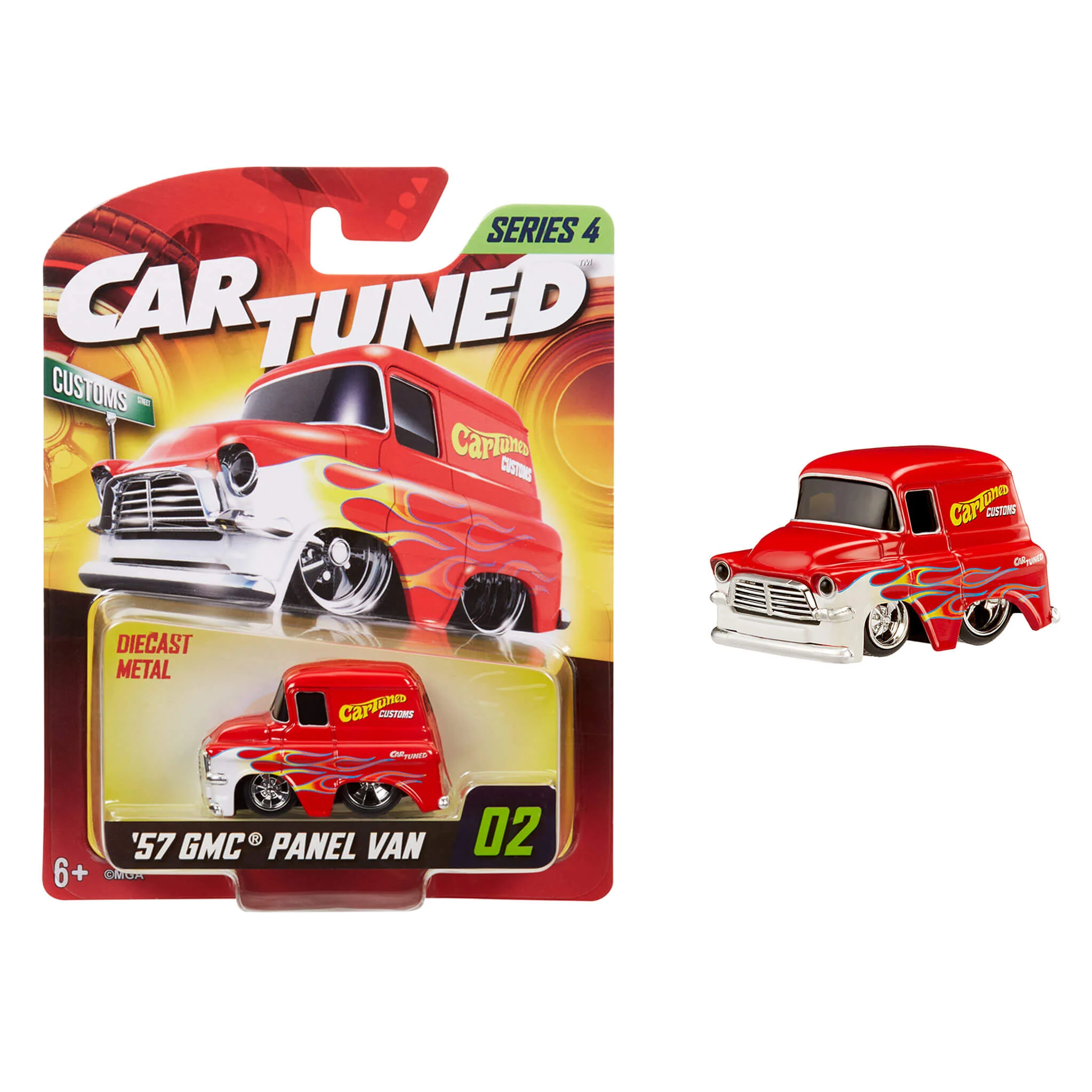 CarTuned Series 4 - 1957 GMC Panel Van (Custom) - Red Diecast Vehicle