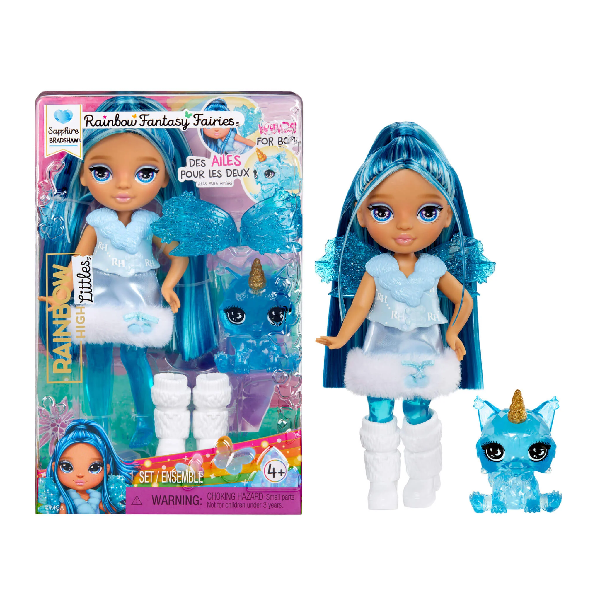 155-rainbow-high-littles-rainbow-fantasy-fairies-with-pet-sapphire-blue-5-5-posable-small-doll-fantasy-dog-pet-1.webp Rainbow High Littles Rainbow Fantasy Fairies with Pet – Sapphire, Blue, 5.5" Posable Small Doll & Fantasy Dog Pet