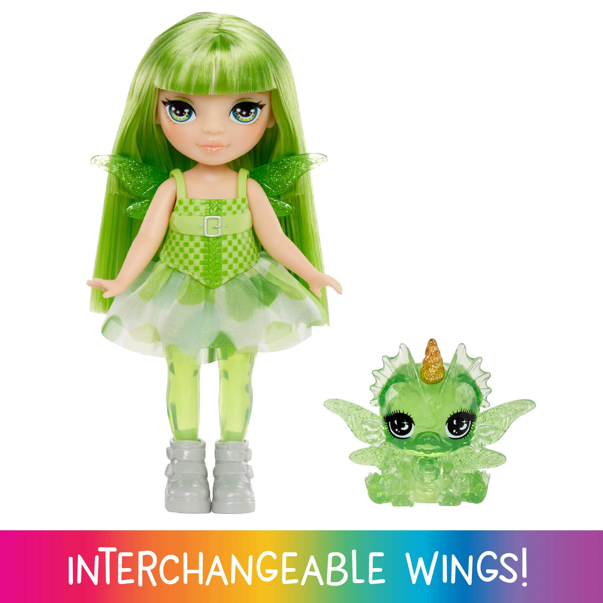 157-rainbow-high-littles-rainbow-fantasy-fairies-with-pet-emerald-green-5-5-small-doll-fantasy-dragon-pet-2.webp Rainbow High Littles Rainbow Fantasy Fairies with Pet – Emerald, Green 5.5" Small Doll & Fantasy Dragon Pet