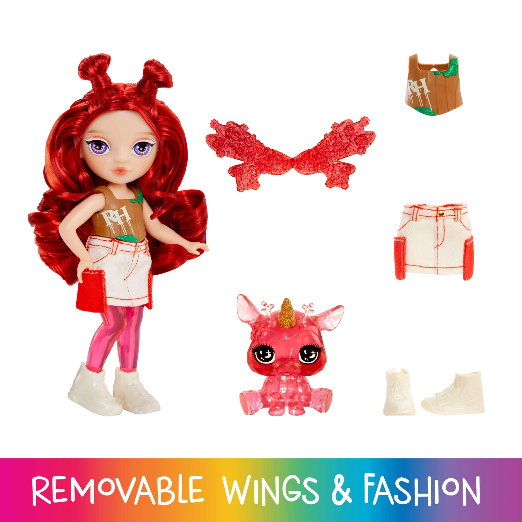 158-rainbow-high-littles-rainbow-fantasy-fairies-with-pet-apple-red-5-5-posable-small-doll-fantasy-deer-pet-3.webp Rainbow High Littles Rainbow Fantasy Fairies with Pet – Apple, Red, 5.5" Posable Small Doll & Fantasy Deer Pet