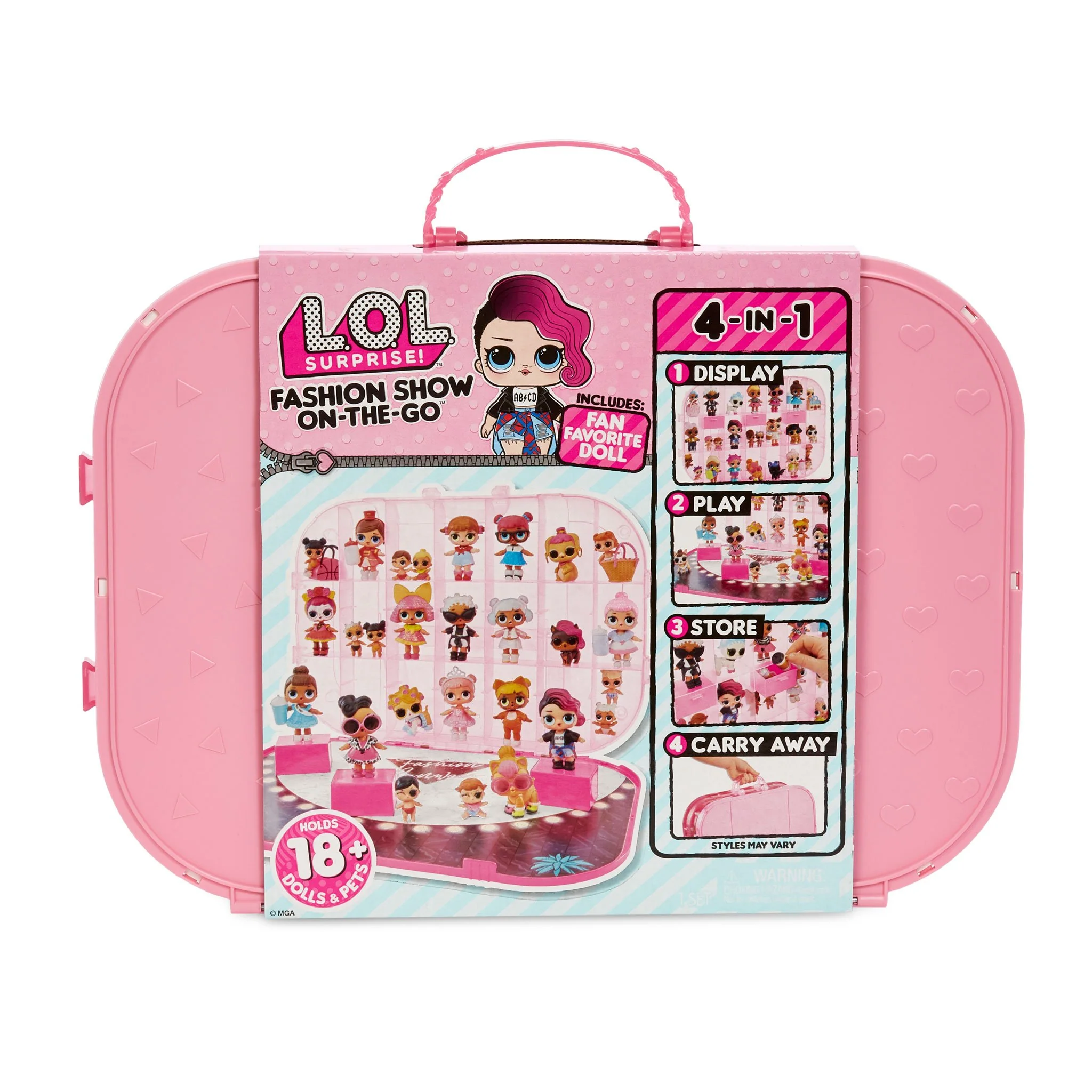 LOL Surprise Fashion Show On-the-Go Light Pink Storage & Playset