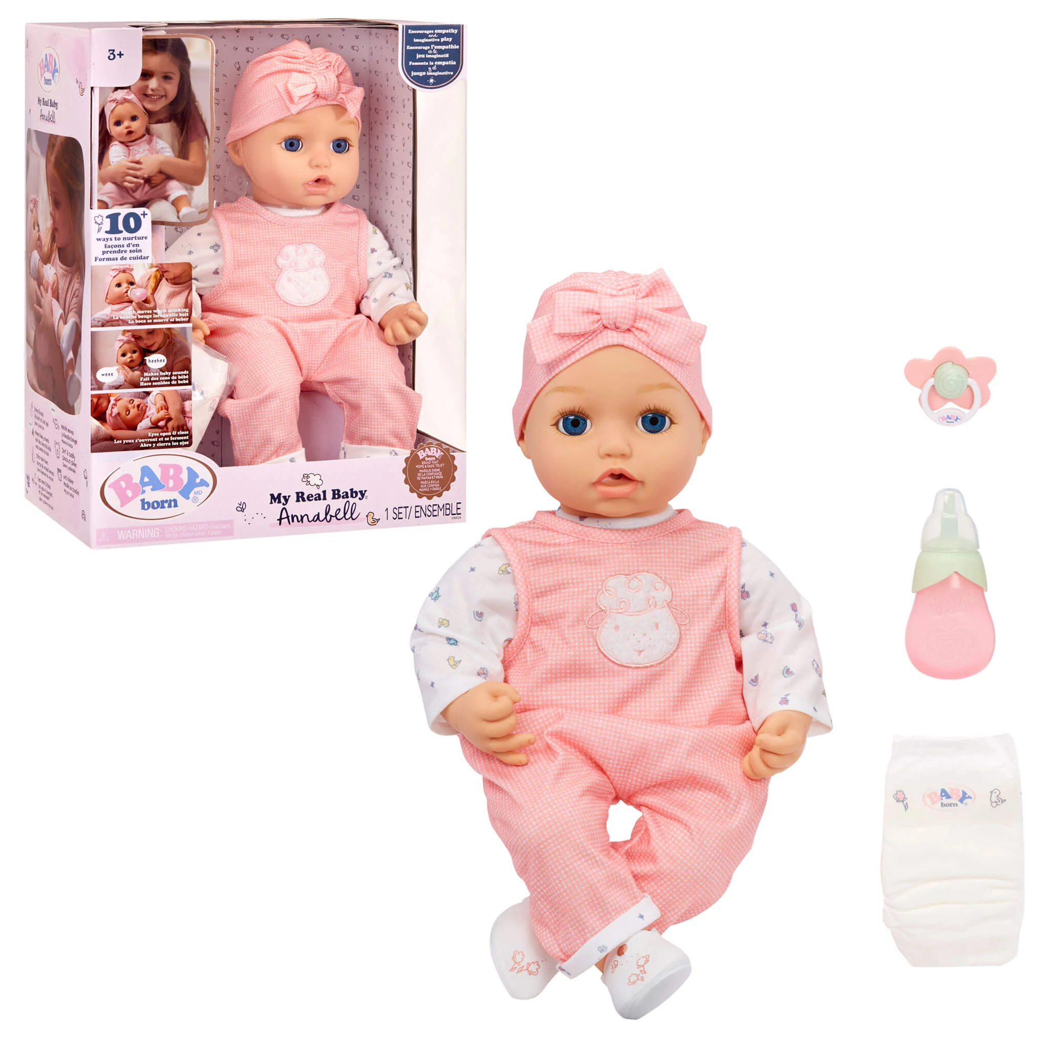 BABY born My Real Baby Doll Annabell - Realistic Soft-Bodied Baby Doll