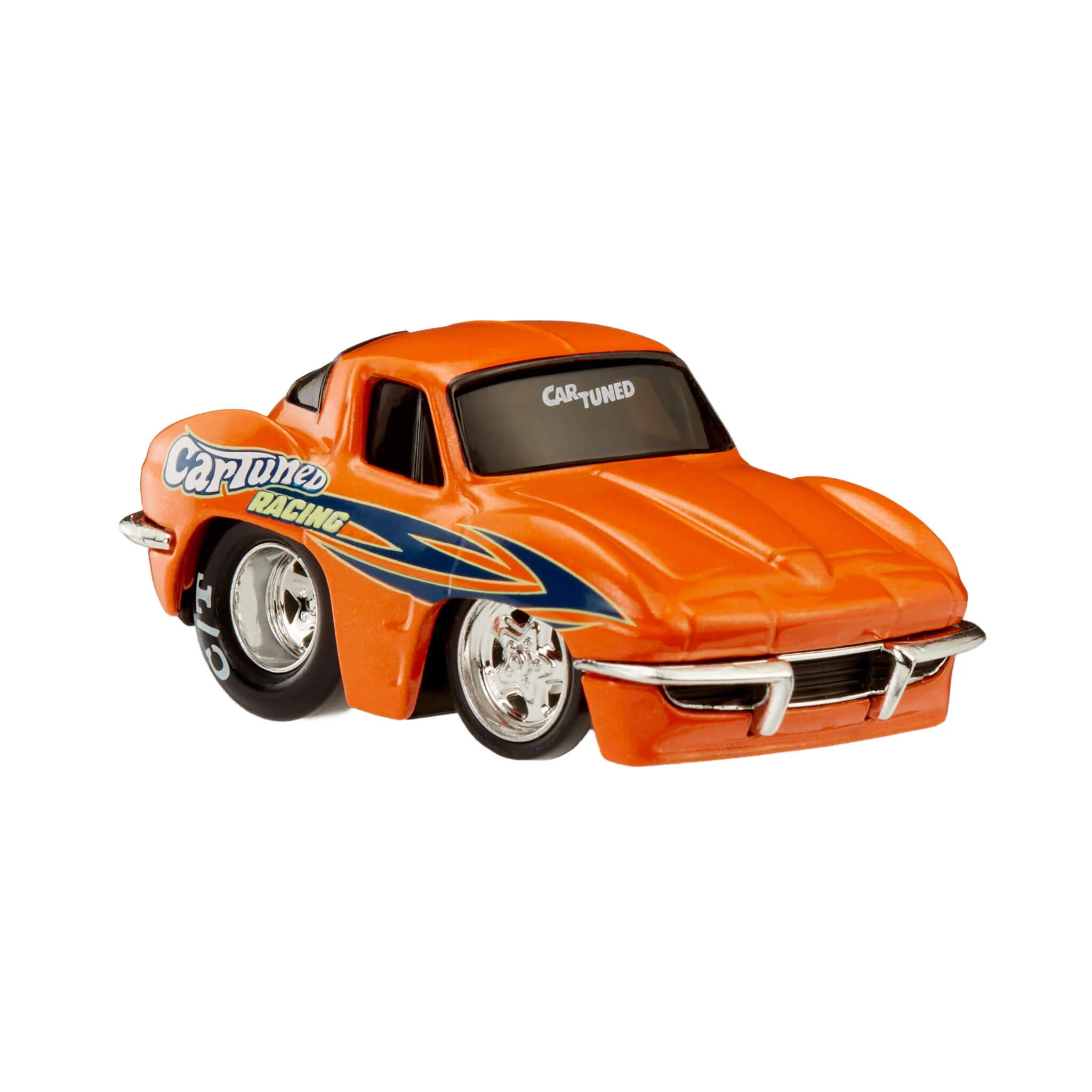 CarTuned Series 3 - 1963 Chevy Corvette Stingray (Pro Street) - M Orange Diecast Vehicle