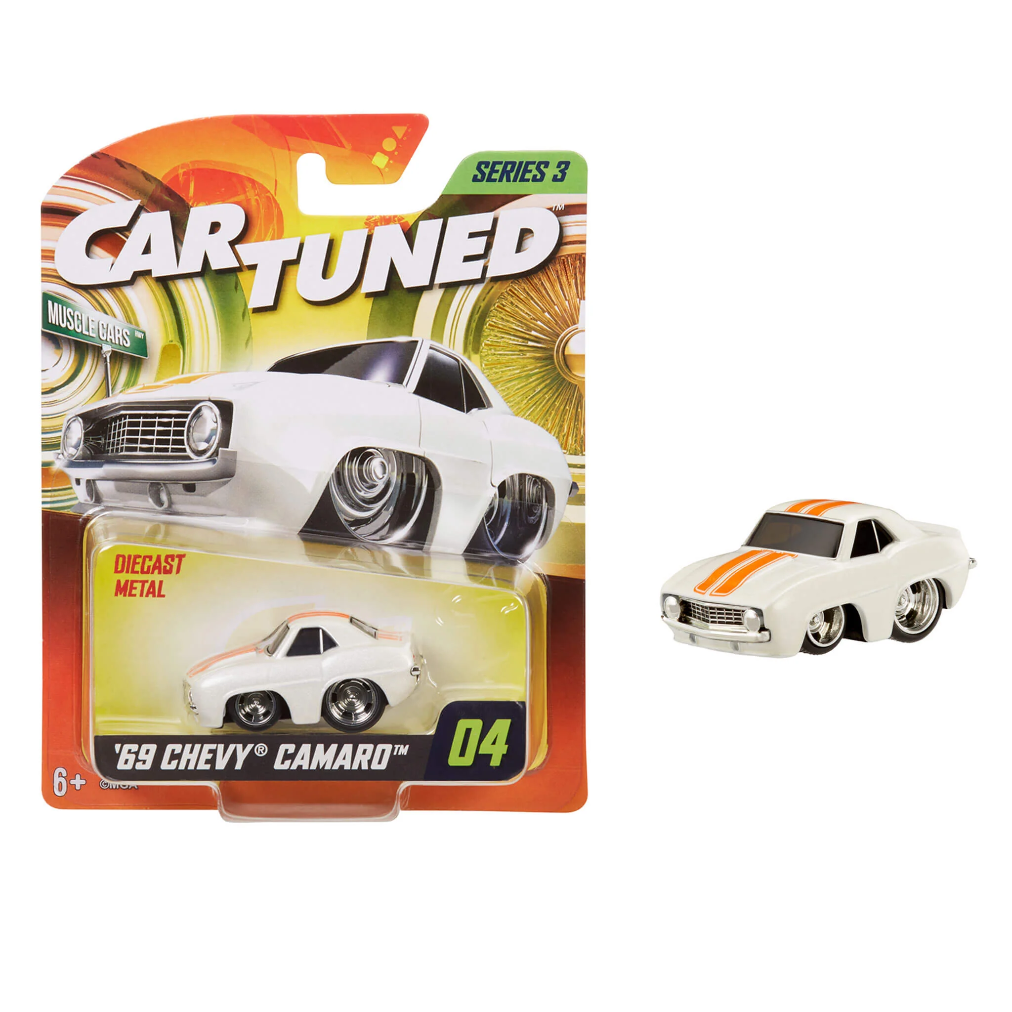 CarTuned Series 3 - 1969 Chevy Camaro (Muscle) - White Diecast Vehicle