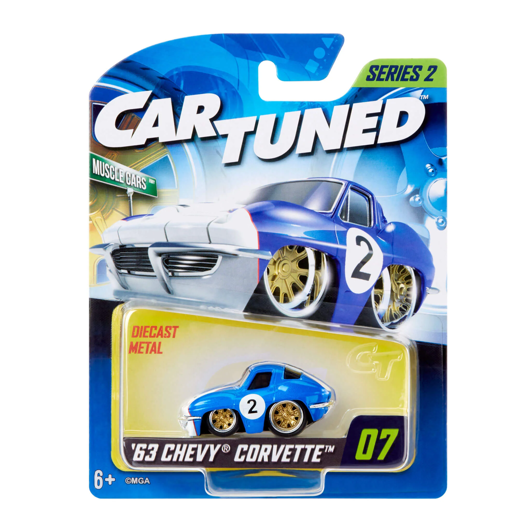 299-cartuned-series-2-1963-chevy-corvette-race-diecast-vehicle-5.webp CarTuned Series 2 - 1963 Chevy Corvette (Race) Diecast Vehicle