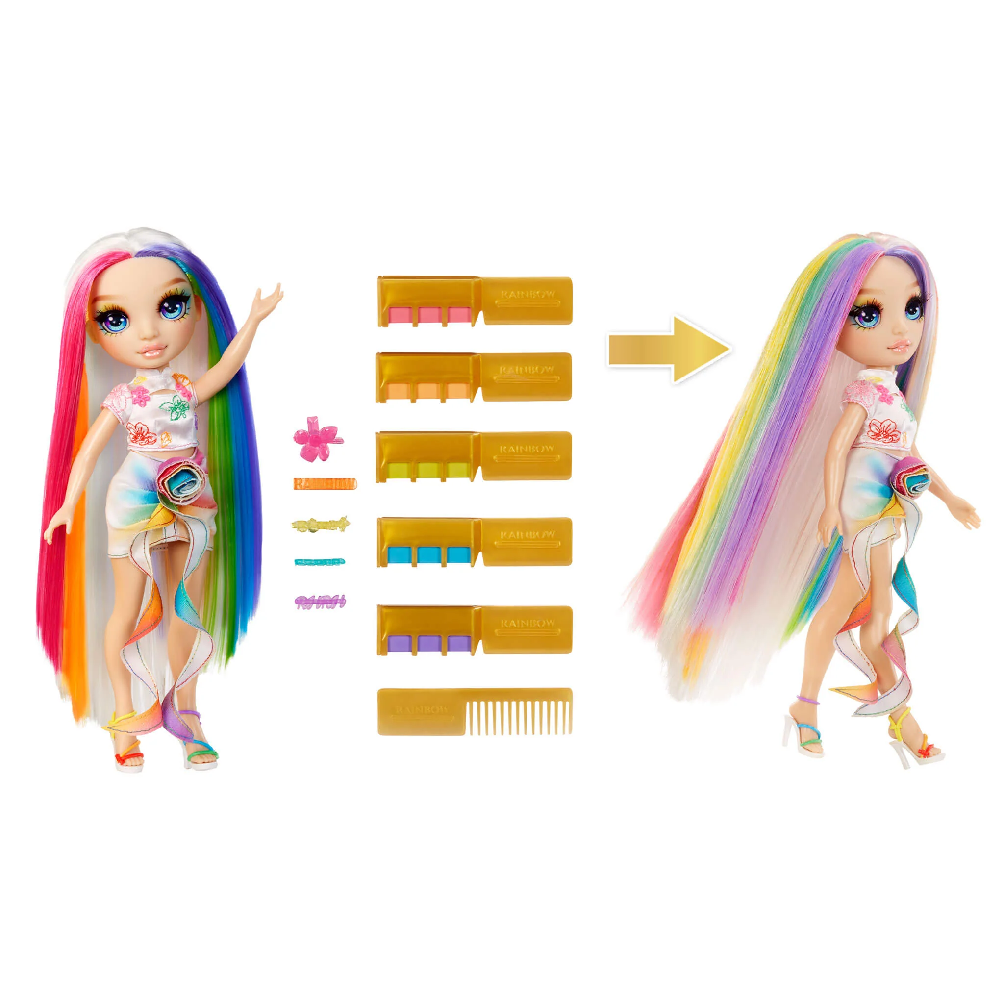 Rainbow High Hair Chalk & Style Amaya - Rainbow 11” Fashion Doll
