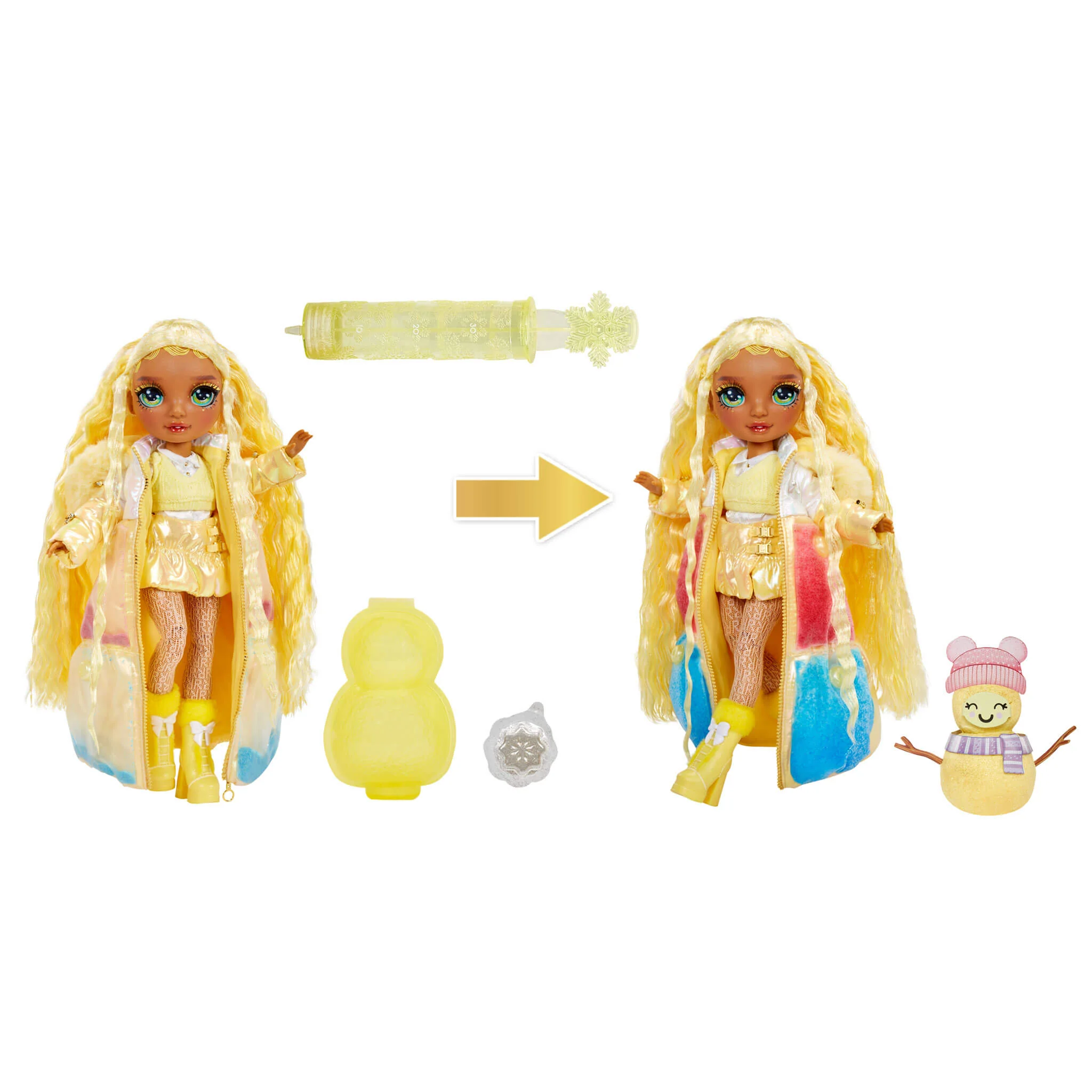 Rainbow High Winter Wonderland Sunny - Yellow 11” Fashion Doll with a Magic Snow Outfit