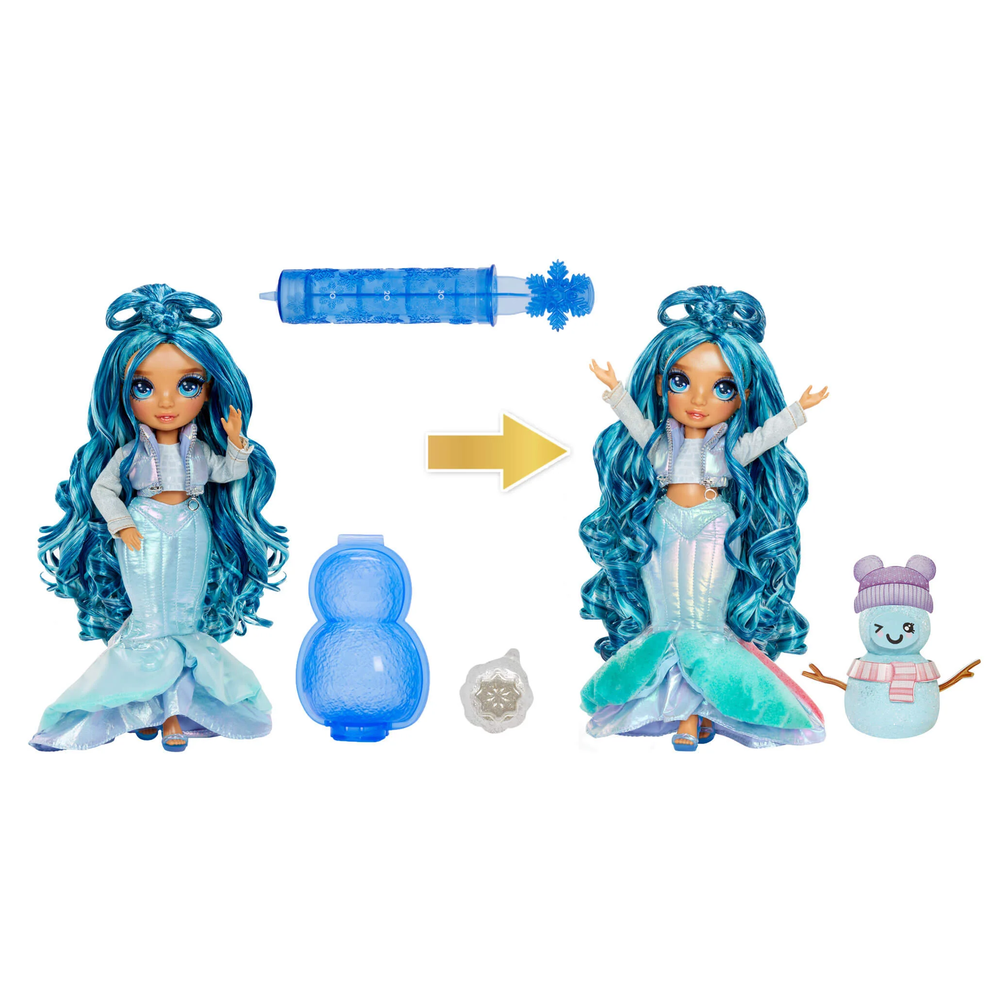 Rainbow High Winter Wonderland Skyler - Blue 11” Fashion Doll with a Magic Snow Outfit