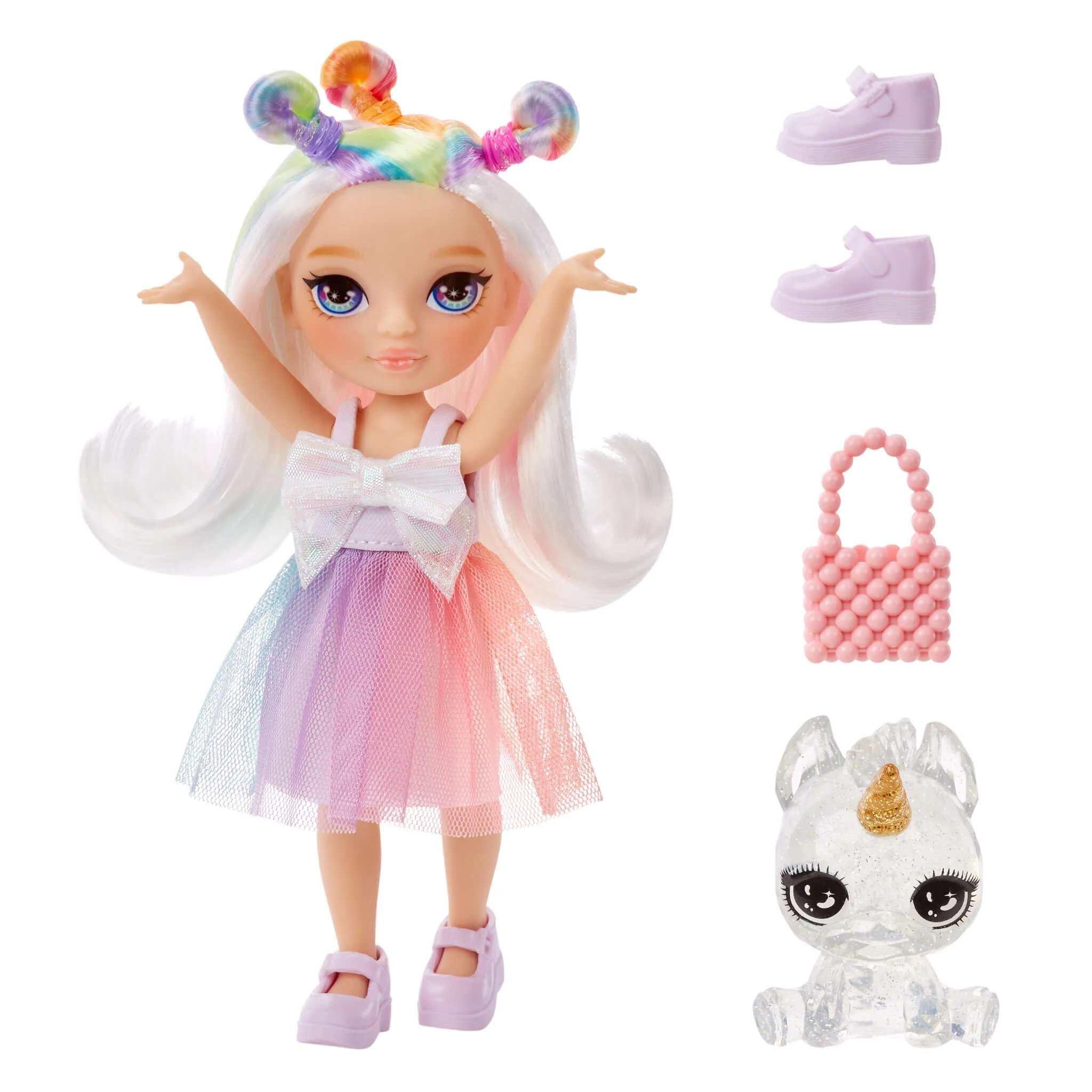 Rainbow High Littles Opal Raine, Rainbow, 5.5" Posable Small Doll