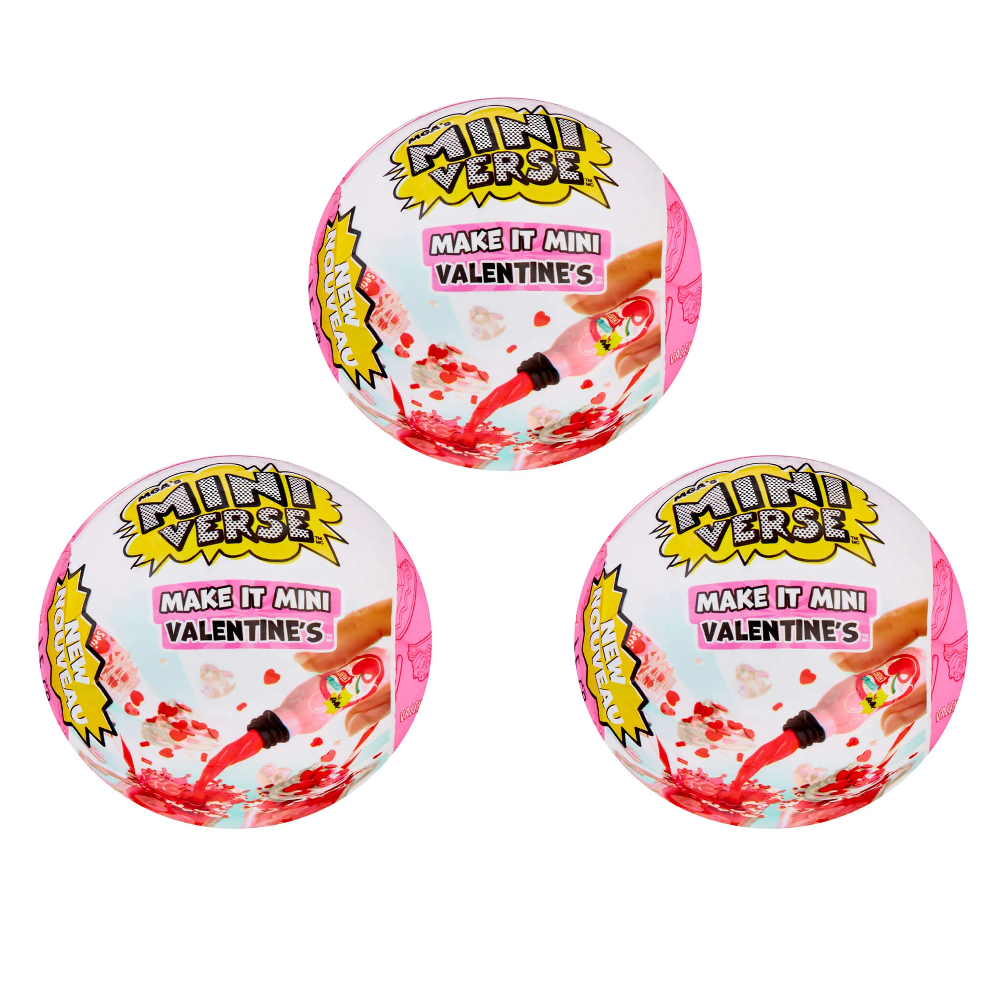 MGA's Miniverse Make It Mini Valentine's Mini Collectibles - 3 Pack