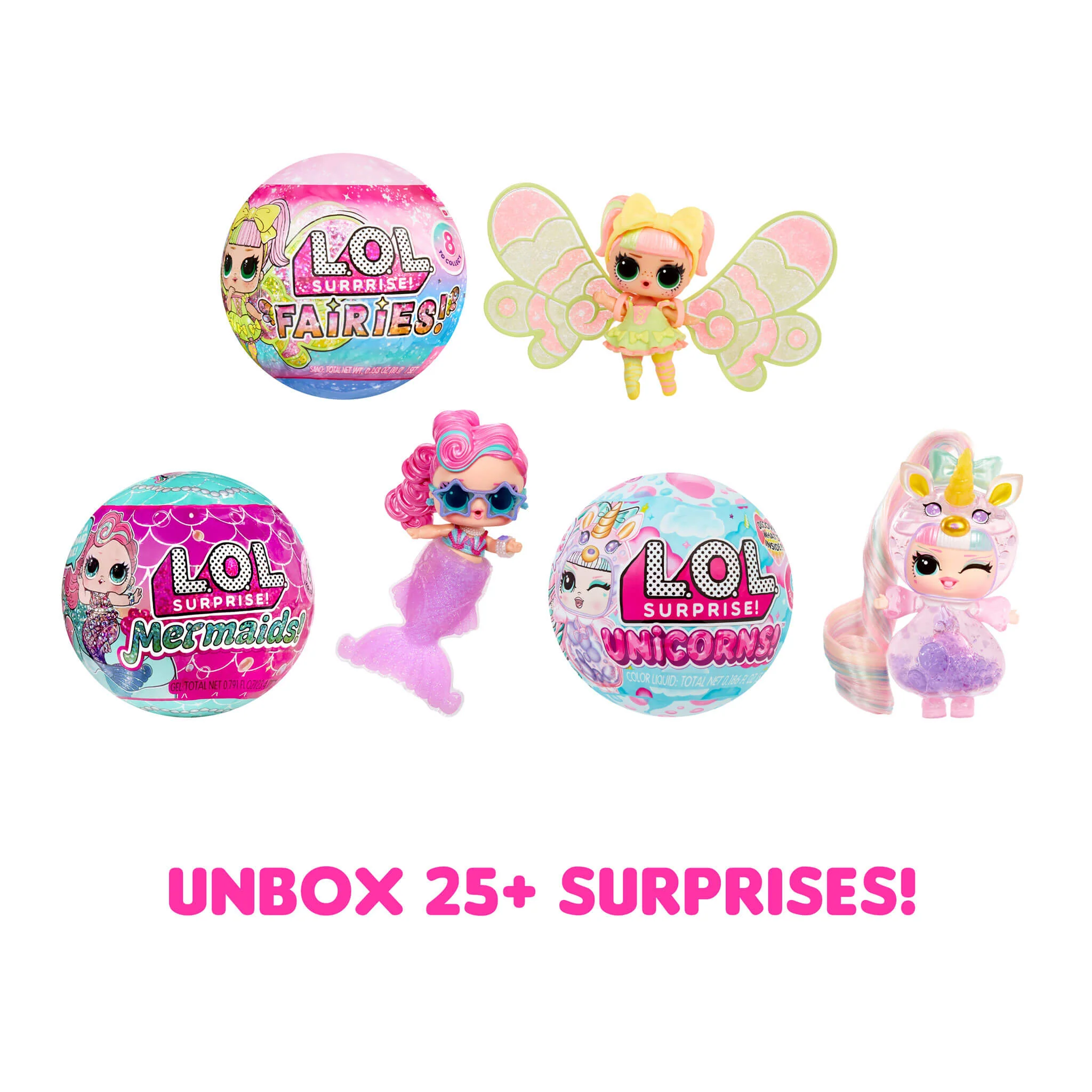 LOL Surprise Tots Just Add Water 3-Pack with 3 Make-Your-Own Fantasy Dolls