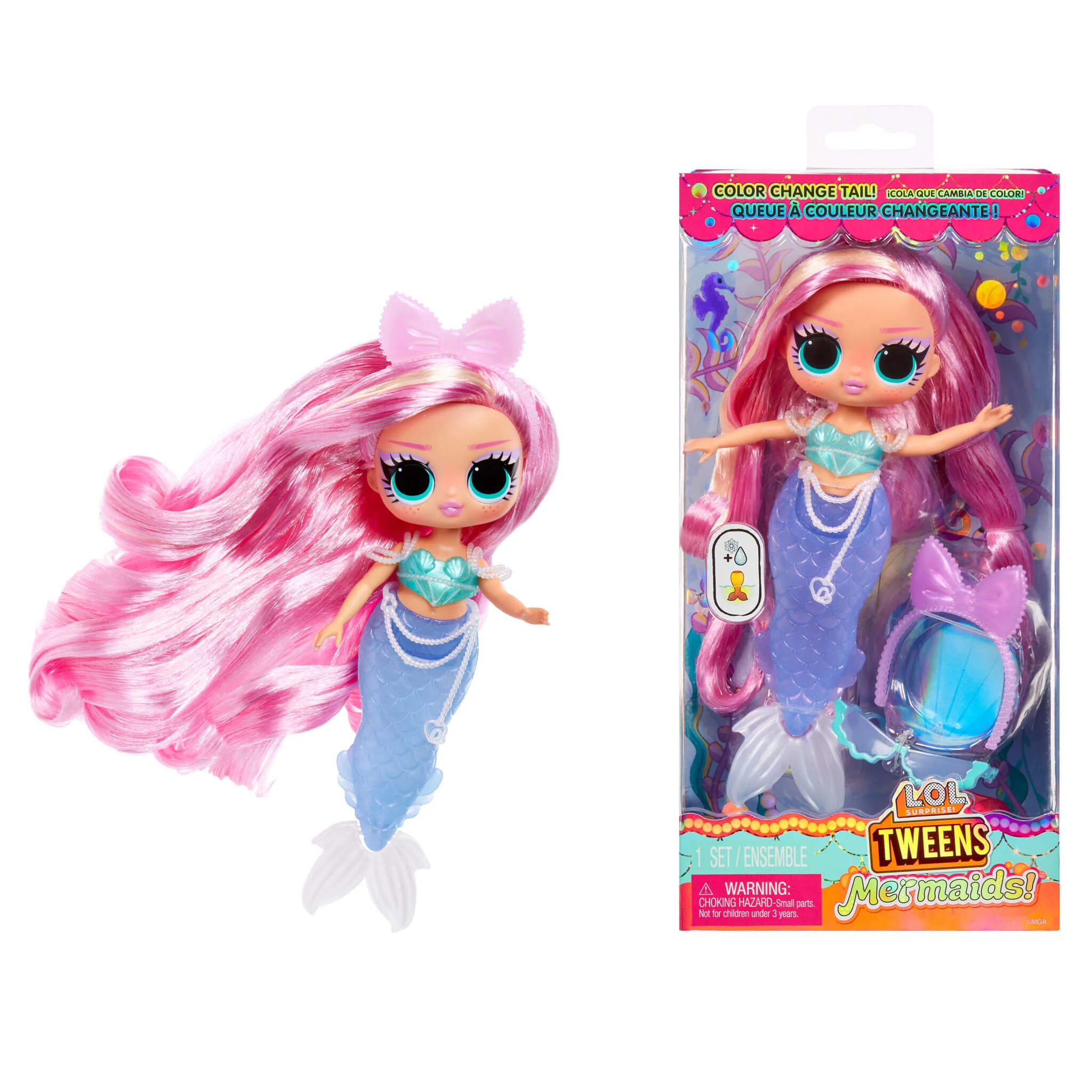 LOL Surprise Tweens Mermaid Lola Waves Fashion Doll with Color Changing Tail