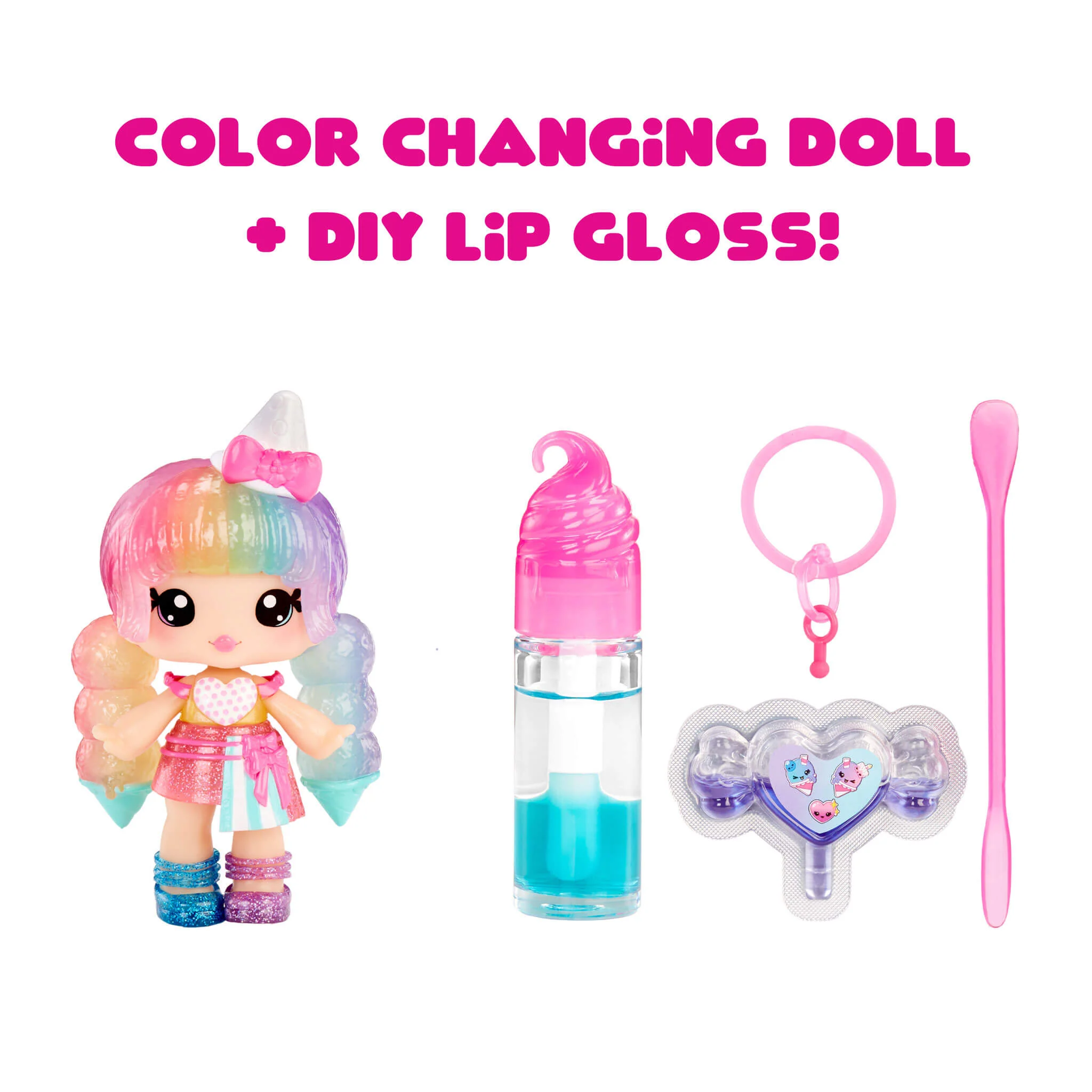 Yummiland Lip Gloss Doll: Mystery Color Change - Stephie Snowcone
