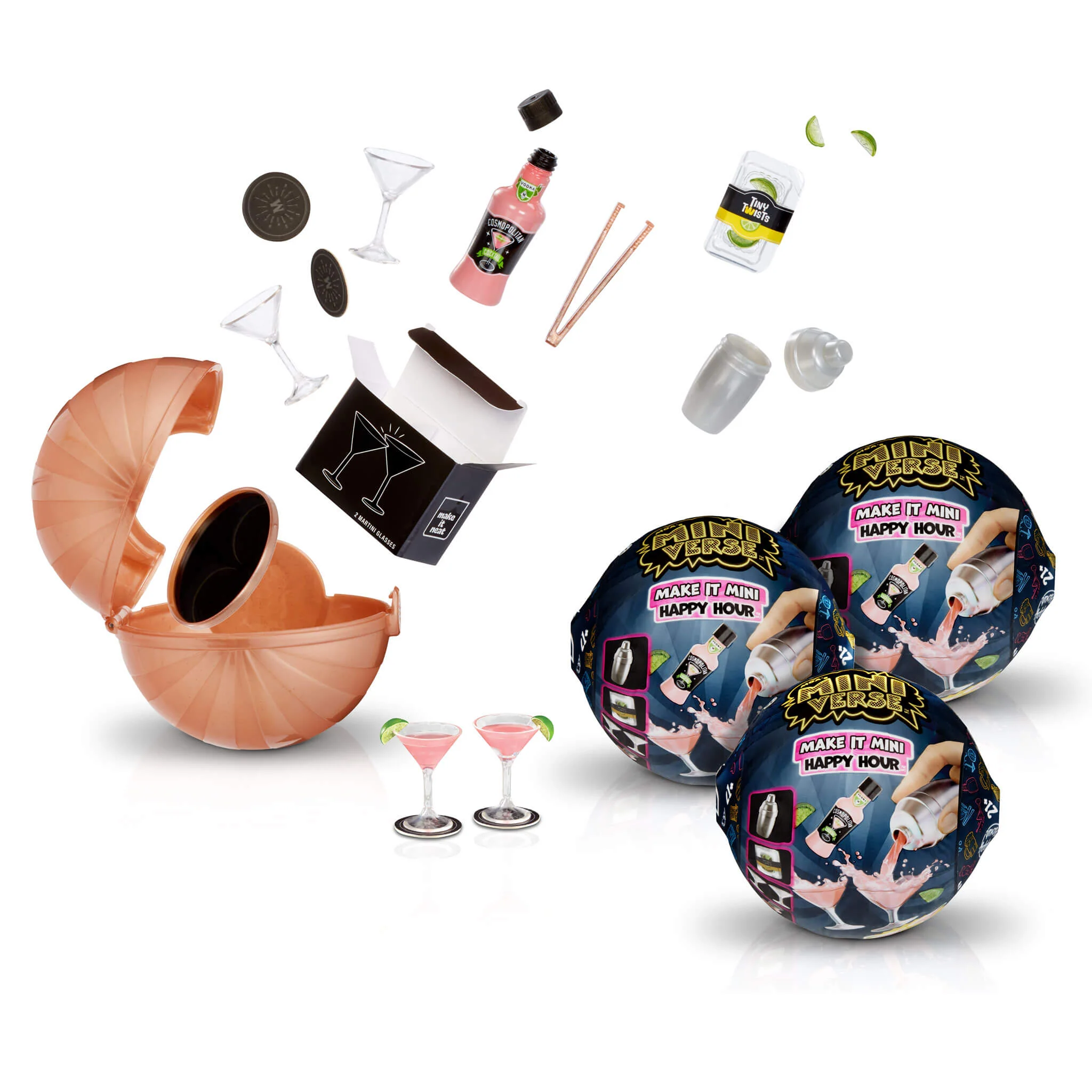 MGA's Miniverse Make It Mini Happy Hour Mini Collectibles - 3 Pack- for Adults 21+ Years