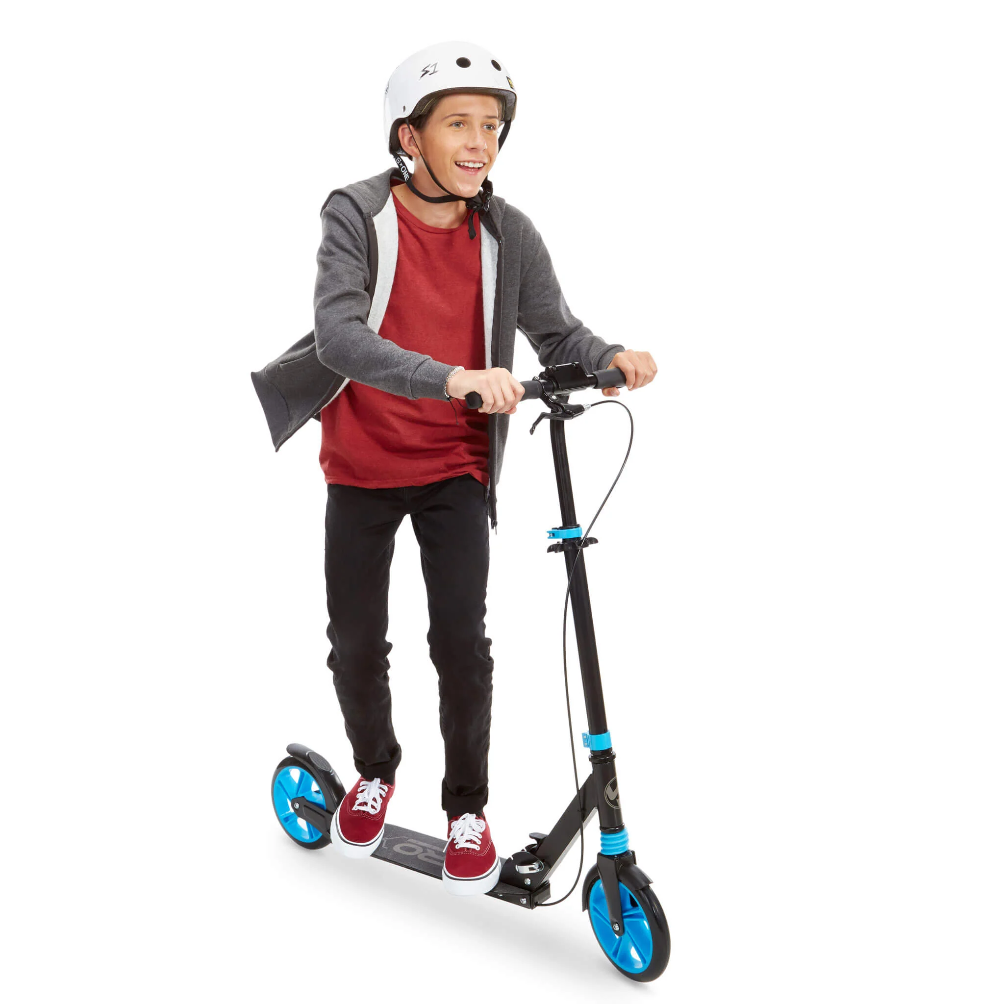 571-viro-rides-sport-runner-folding-kick-scooter-black-and-blue-2.webp VIRO Rides Sport Runner Folding Kick Scooter - Black and Blue