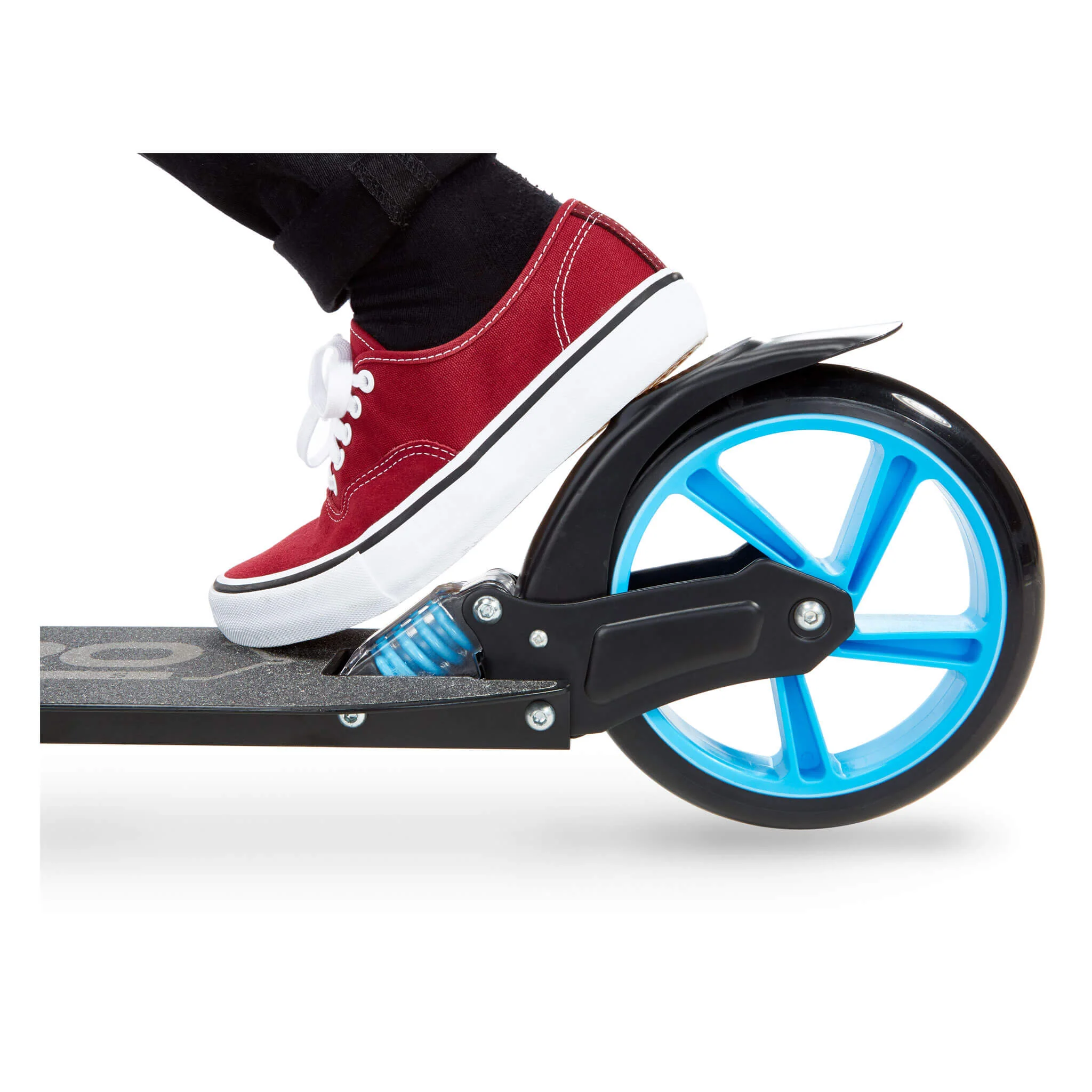571-viro-rides-sport-runner-folding-kick-scooter-black-and-blue-4.webp VIRO Rides Sport Runner Folding Kick Scooter - Black and Blue