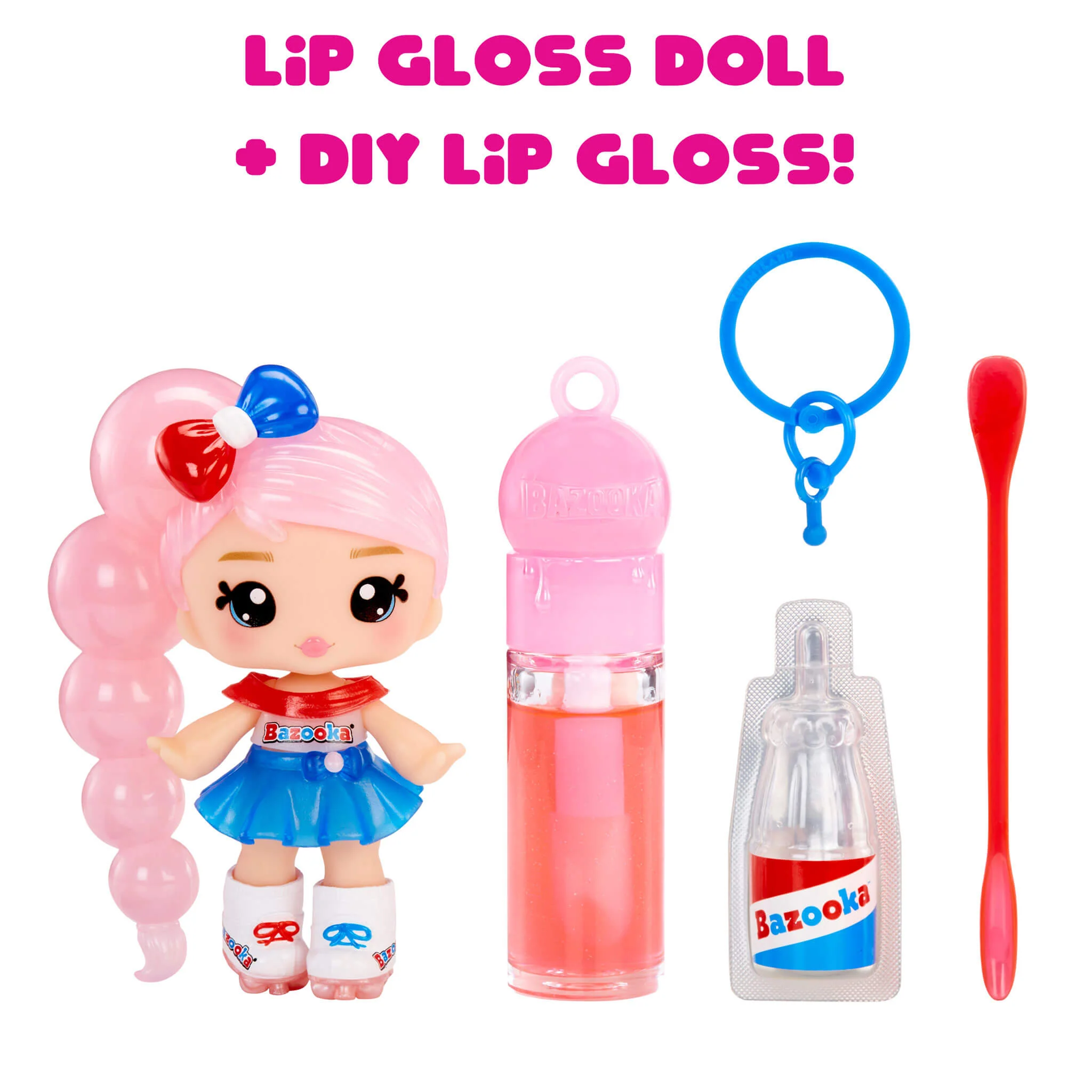 Yummiland x Licensed Sweets Lip Gloss Doll: Bazooka Bubble Gum