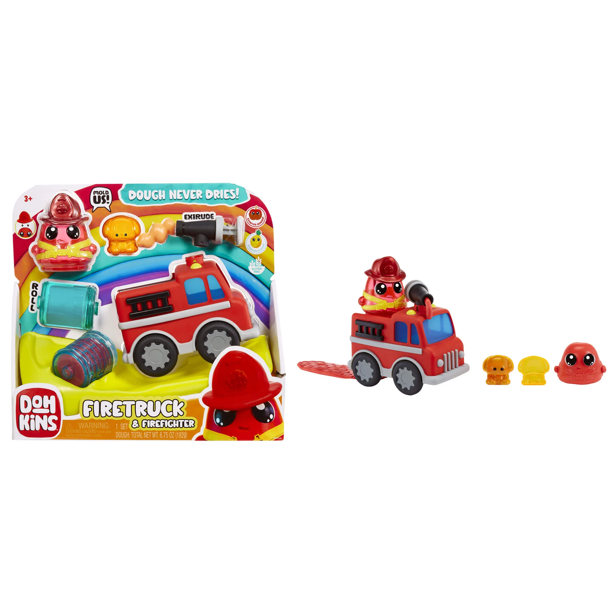 DohKins Fire Truck & Firefighter - Dough Never Dries